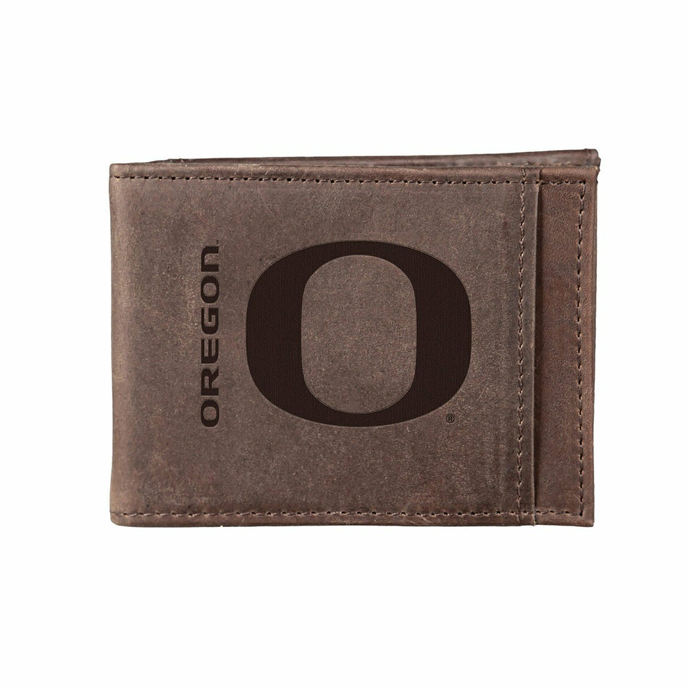 Front Pocket Wallet w/ RFID Blocking, University of Oregon, Brown