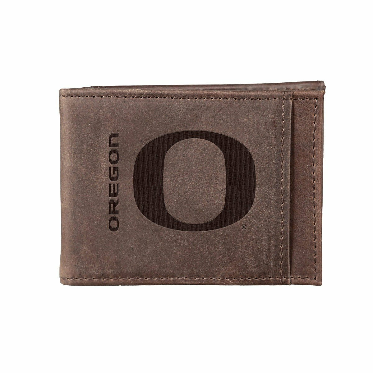 Front Pocket Wallet w/ RFID Blocking, University of Oregon, Brown