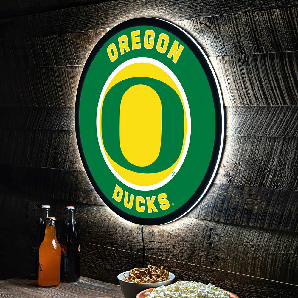 LED Wall Decor, Round, University of Oregon