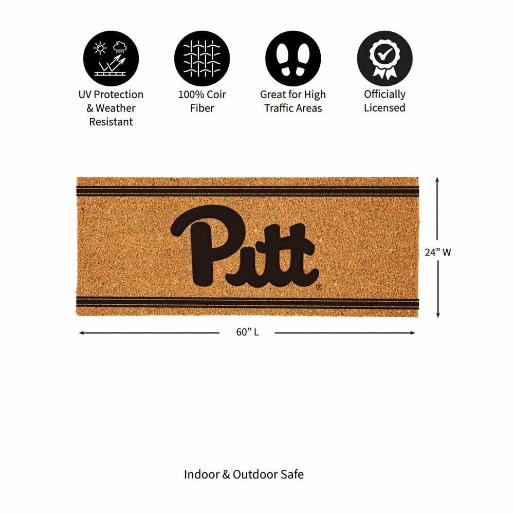 University of Pittsburgh Extra Large One Color Coir Mat, 60"x24"