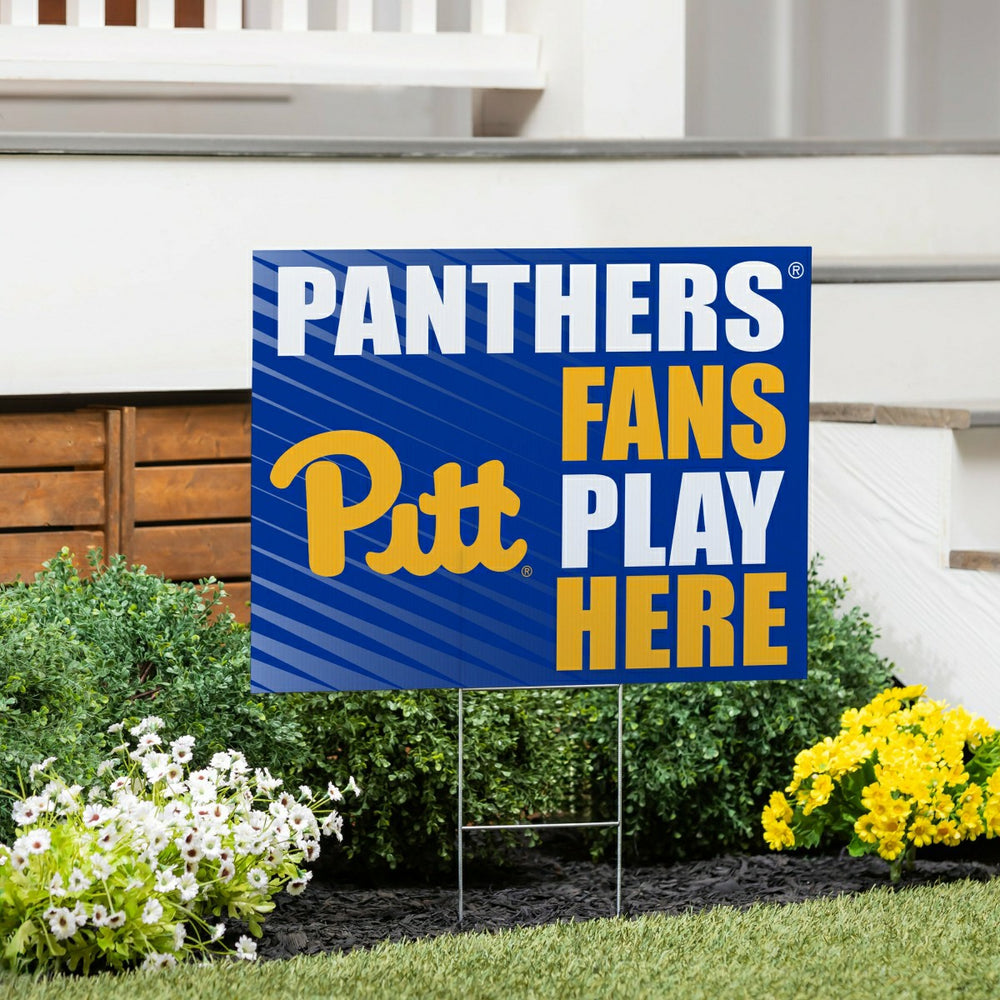 University of Pittsburgh Coroplast Yard Sign "Fans Play Here"