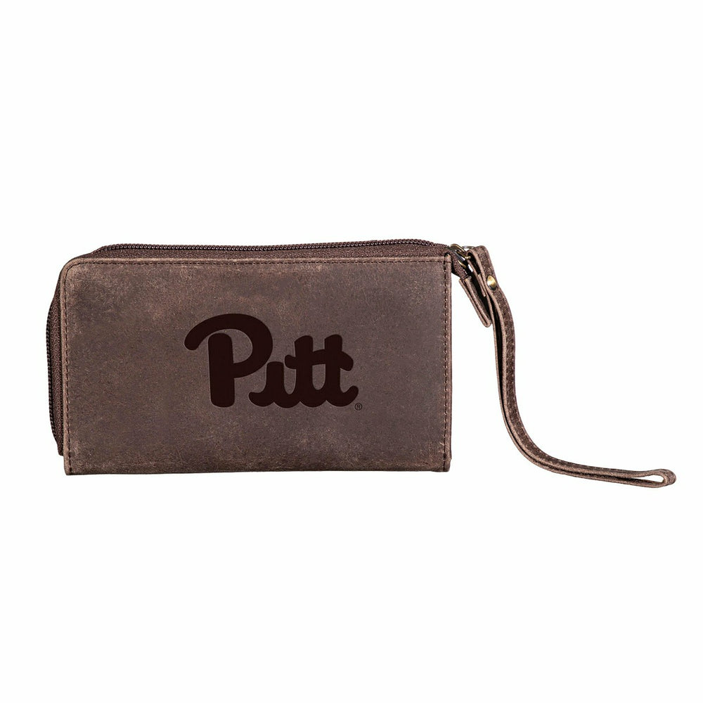 Wristlet Wallet, Brown, University of Pittsburgh