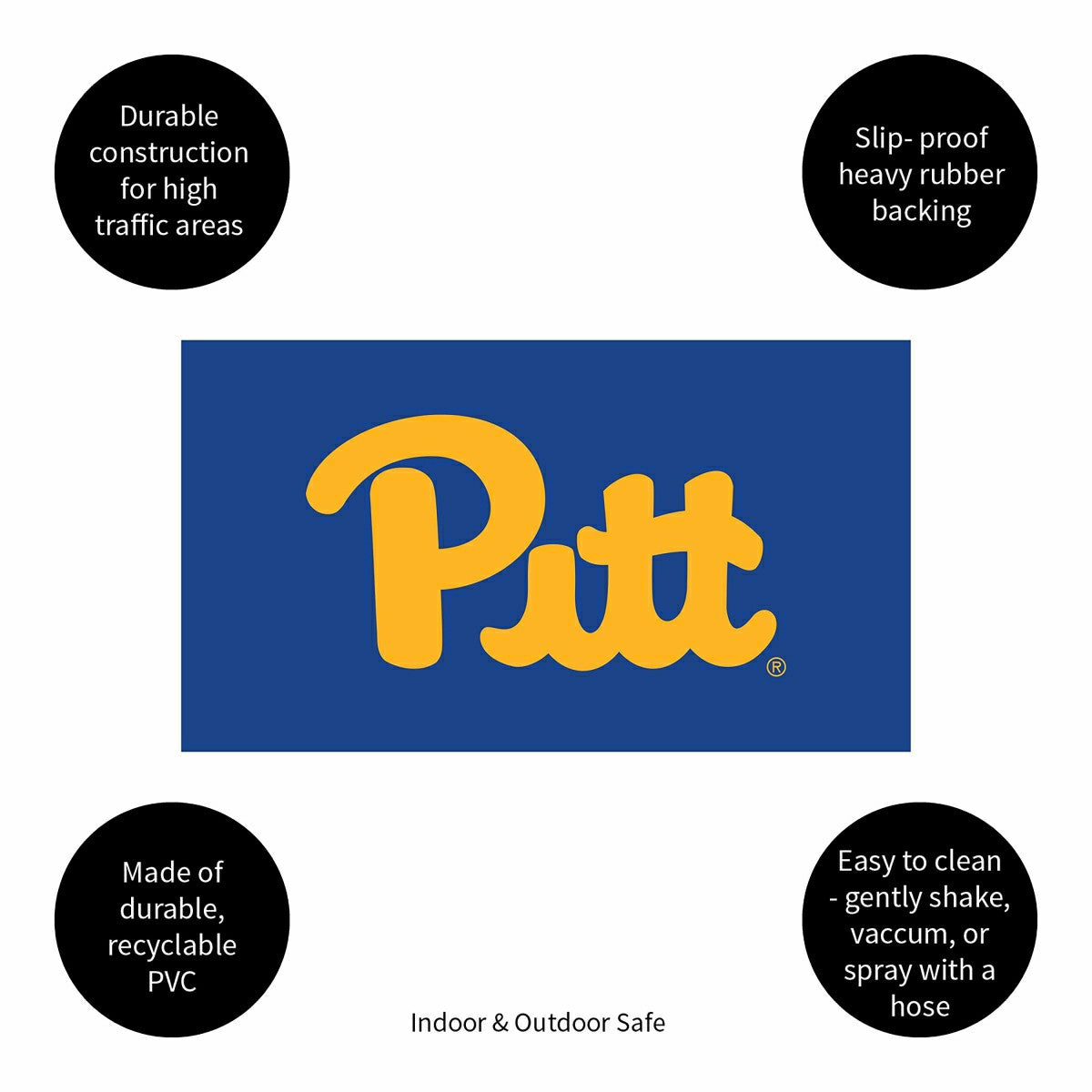 Full Color PVC Mat, 16" x 28", University of Pittsburgh