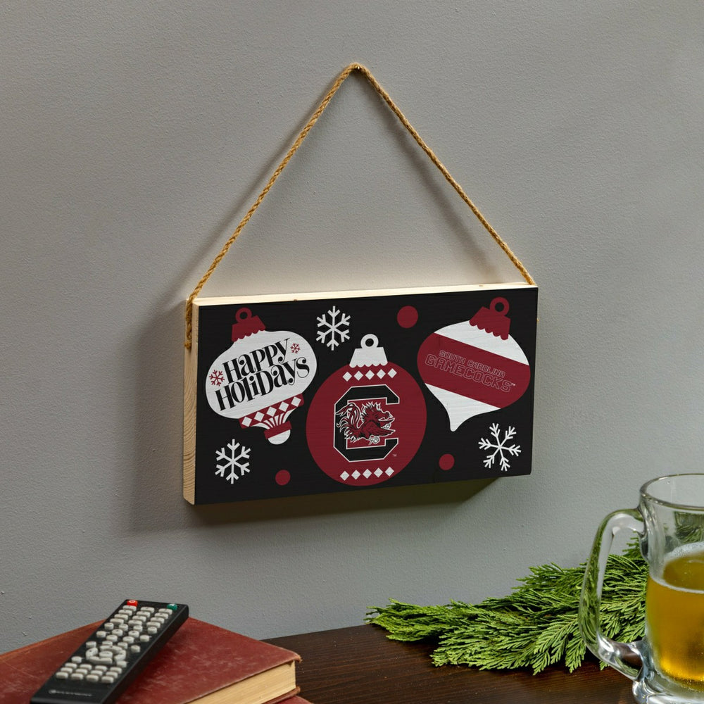 University of South Carolina Holiday Wood Wall Sign, 6x11