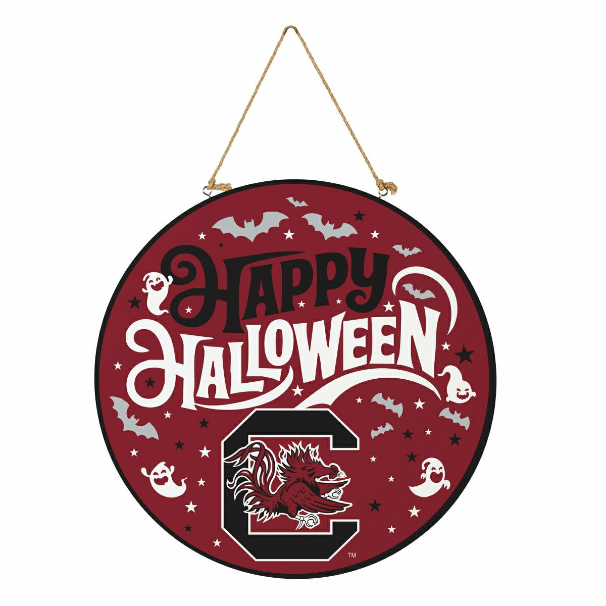 University of South Carolina Halloween Round Door Décor with Hanging R