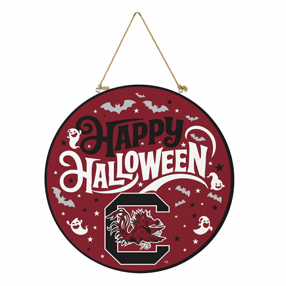 University of South Carolina Halloween Round Door Décor with Hanging R