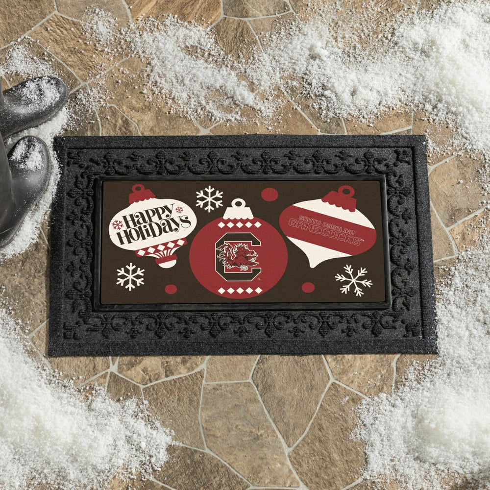 University of South Carolina Holiday Flocked Coir Sassafras Switch Mat