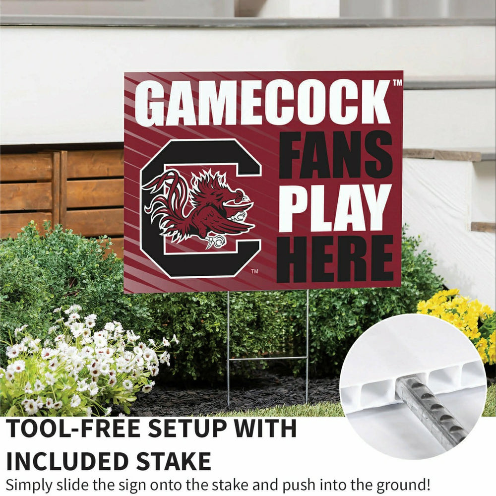 University of South Carolina Coroplast Yard Sign "Fans Play Here"