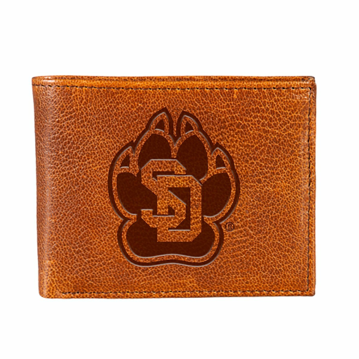University of South Dakota, Embossed 100% Genuine Tumbled Leather Pass