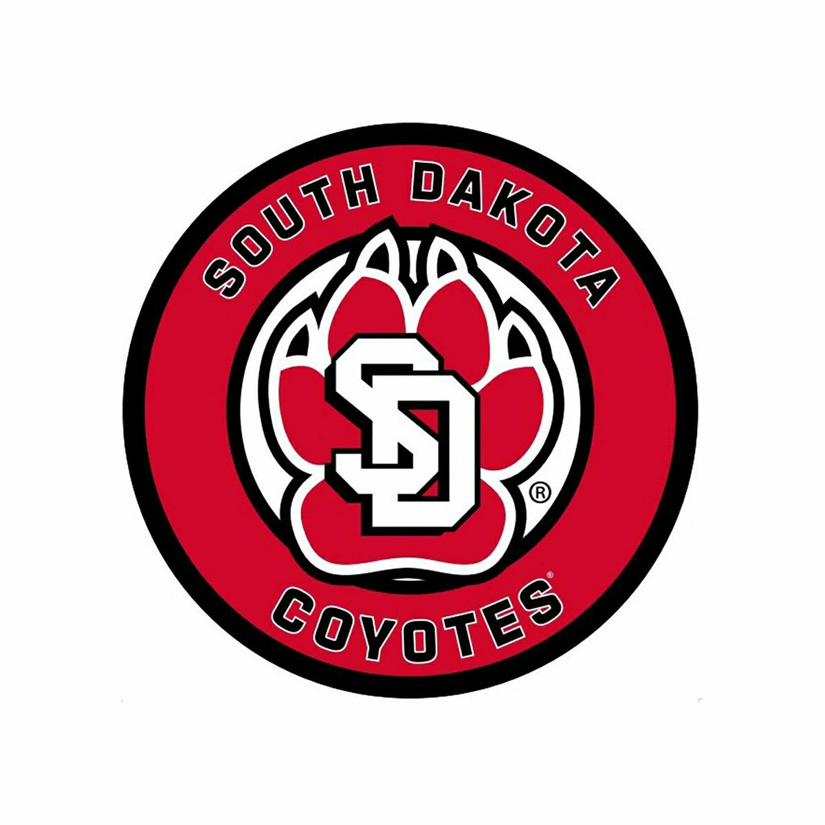 University of South Dakota College Large Round Edgelite LED Decor