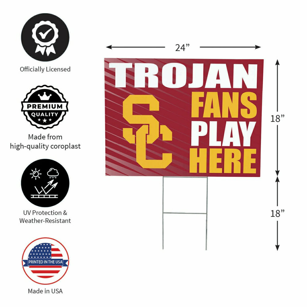 University of Southern California Coroplast Yard Sign "Fans Play Here"