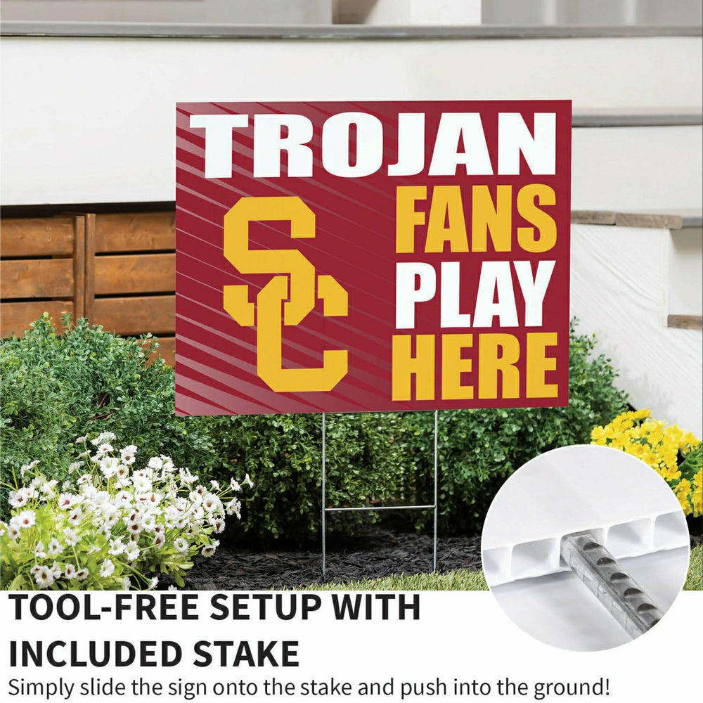 University of Southern California Coroplast Yard Sign "Fans Play Here"