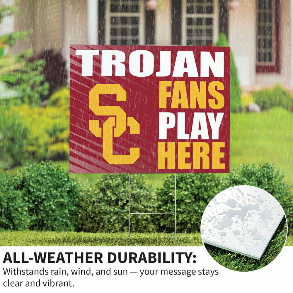 University of Southern California Coroplast Yard Sign "Fans Play Here"