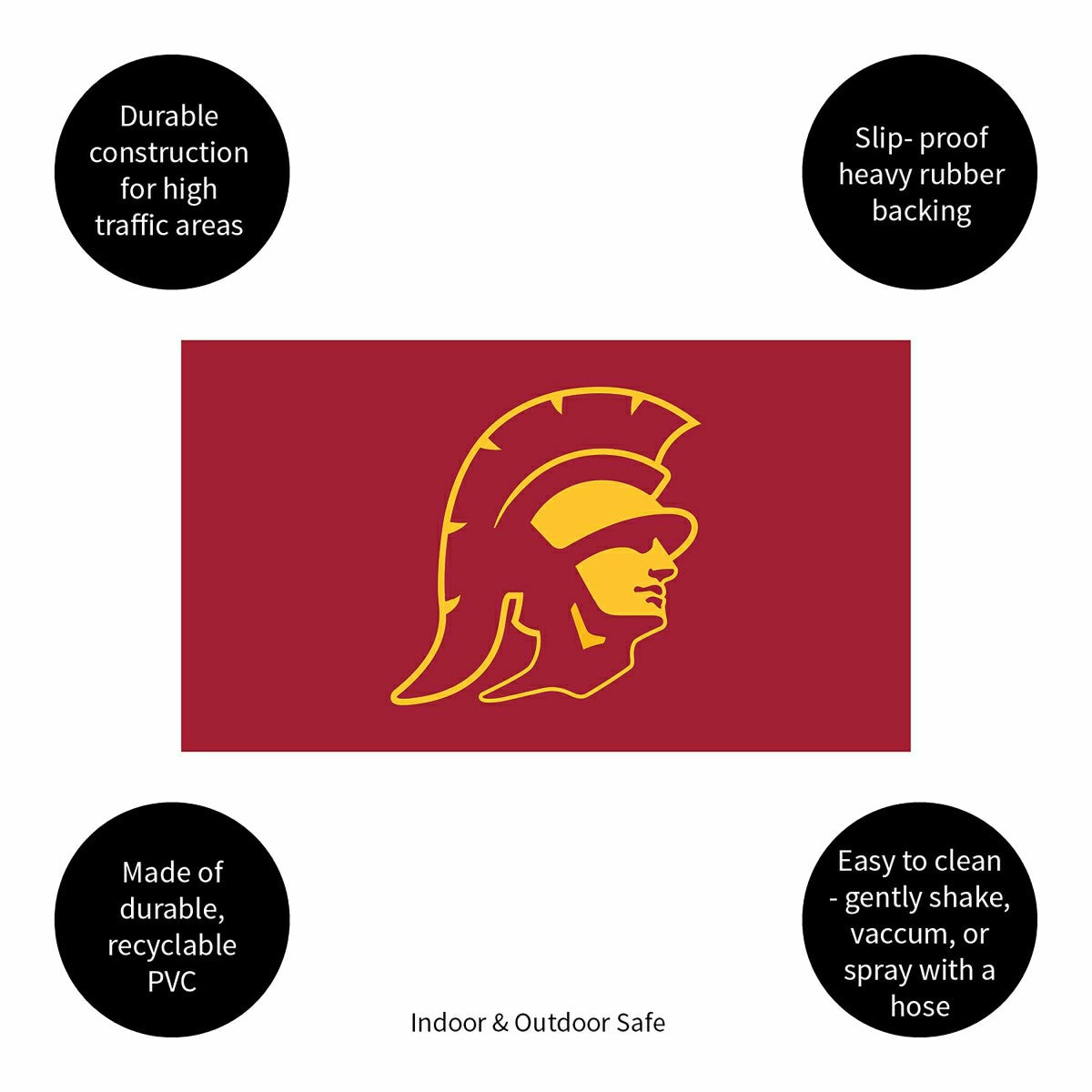 Full Color PVC Mat, 16" x 28", University of Southern California