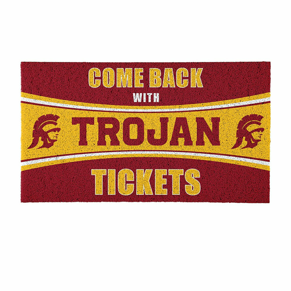 28" x 16" PVC Trapper Mat, Come Back with Tickets, University of South