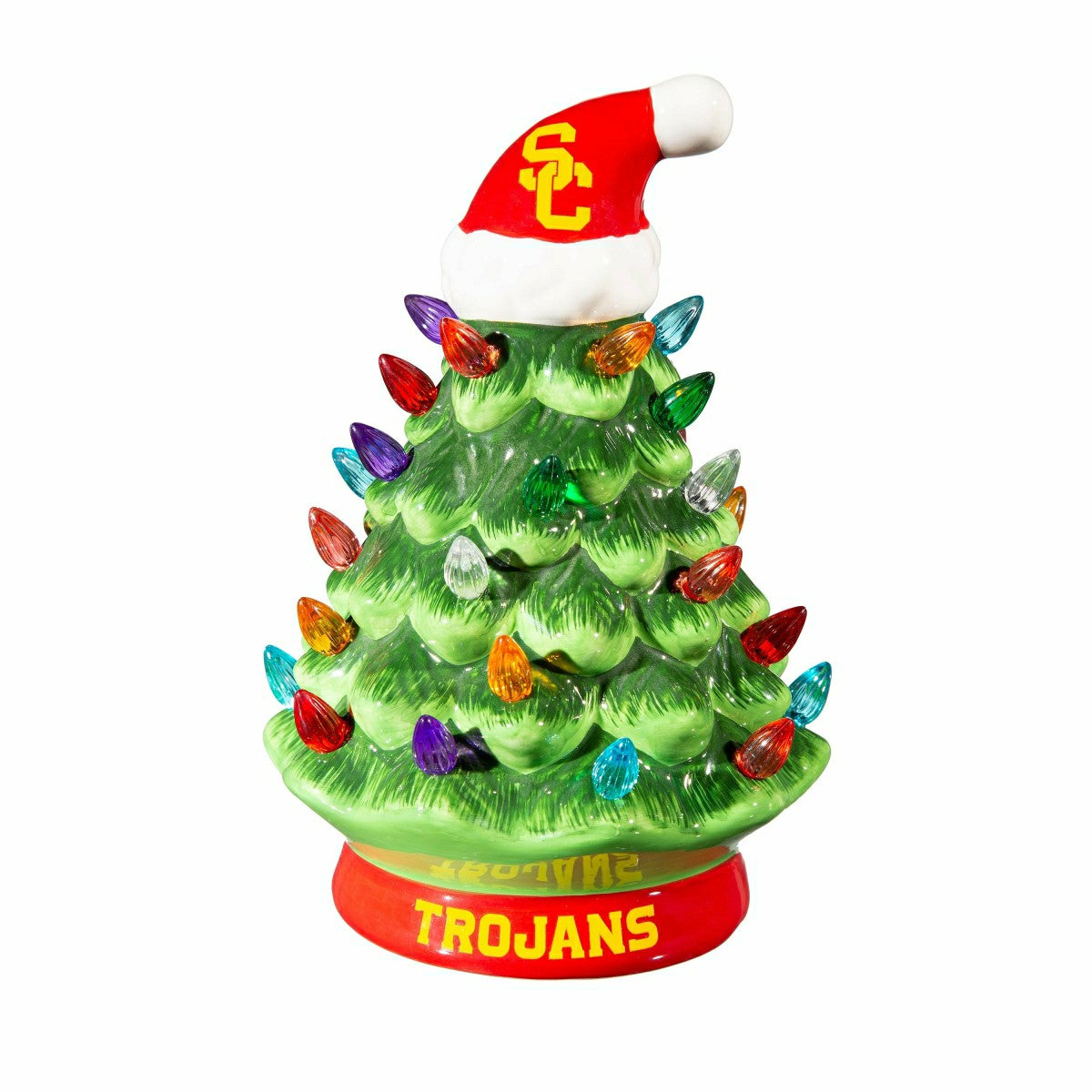 University of Southern California 8" LED Ceramic Christmas Tree