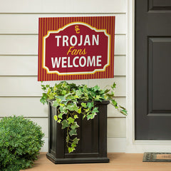 University of Southern California Coroplast Yard Sign, "Fans Welcome"