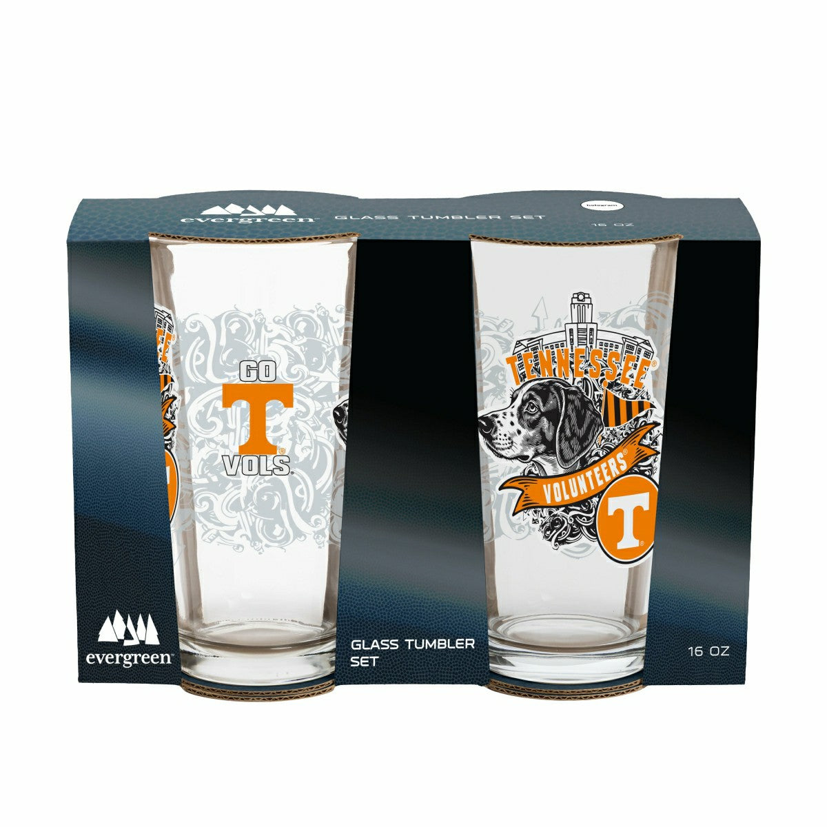 University of Tennessee 16oz Glass pint, Set of 2