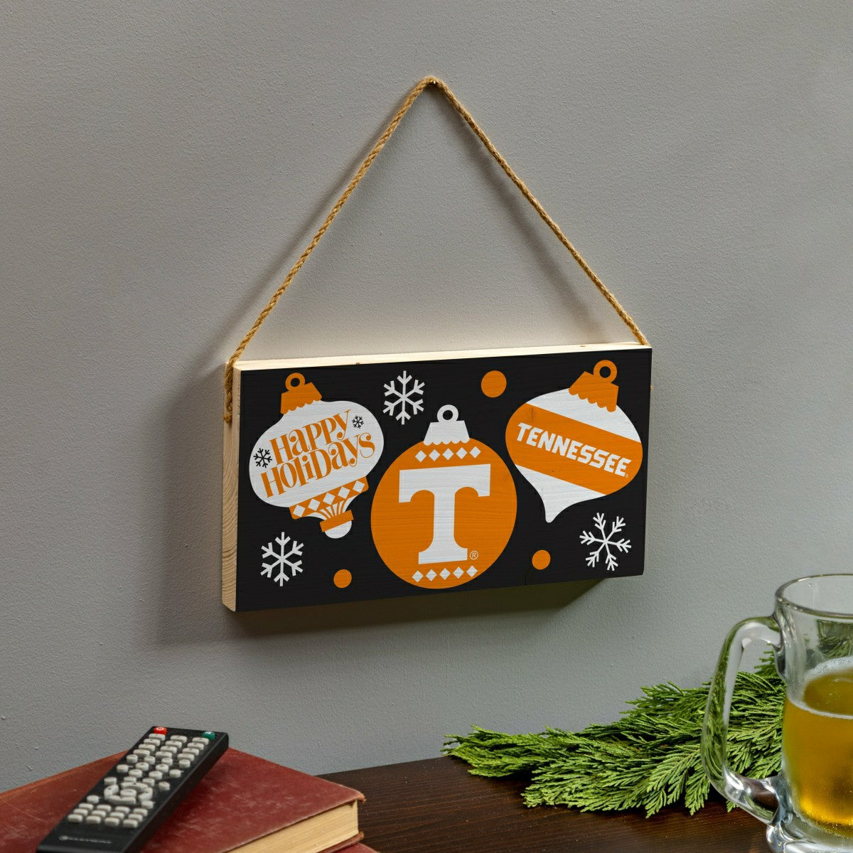 University of Tennessee Holiday Wood Wall Sign, 6x11