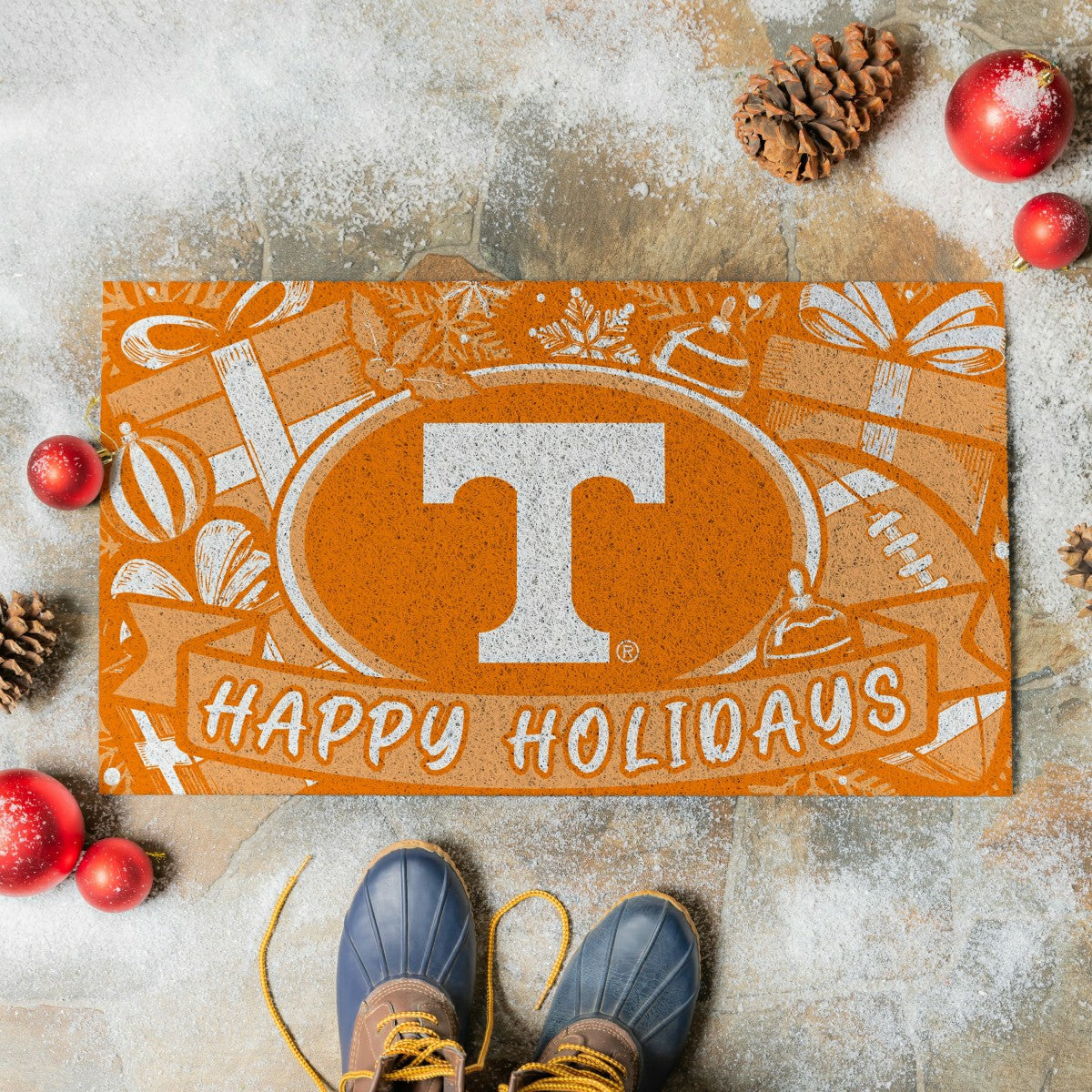 University of Tennessee Holiday PVC Mat, 28"x16"