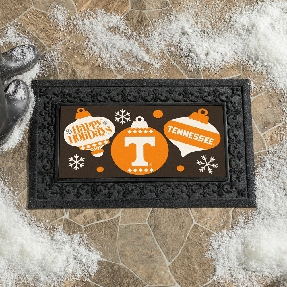 University of Tennessee Holiday Flocked Coir Sassafras Switch Mat, 22"