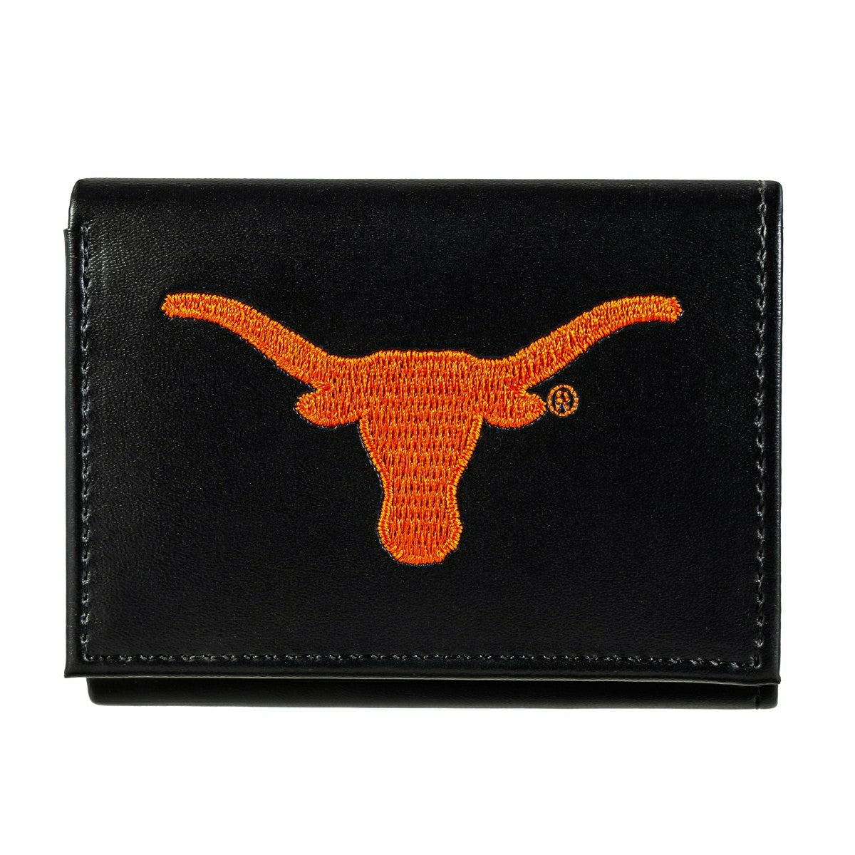 University of Texas Black Tri-Fold Embroidered Wallet w/ RFID Blocking
