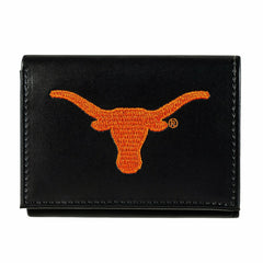 University of Texas Black Tri-Fold Embroidered Wallet w/ RFID Blocking
