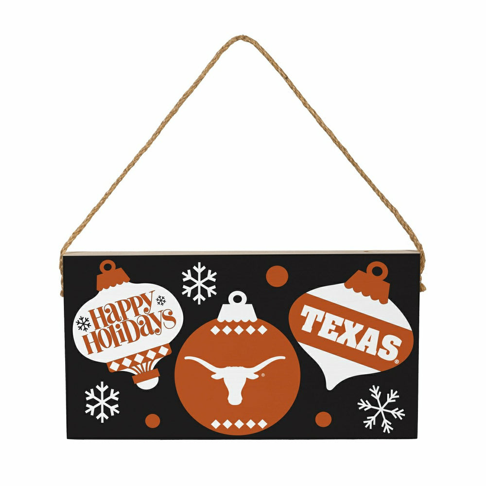 University of Texas Holiday Wood Wall Sign, 6x11