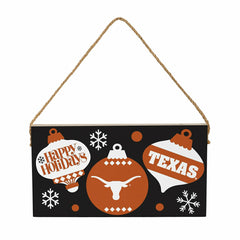 University of Texas Holiday Wood Wall Sign, 6x11