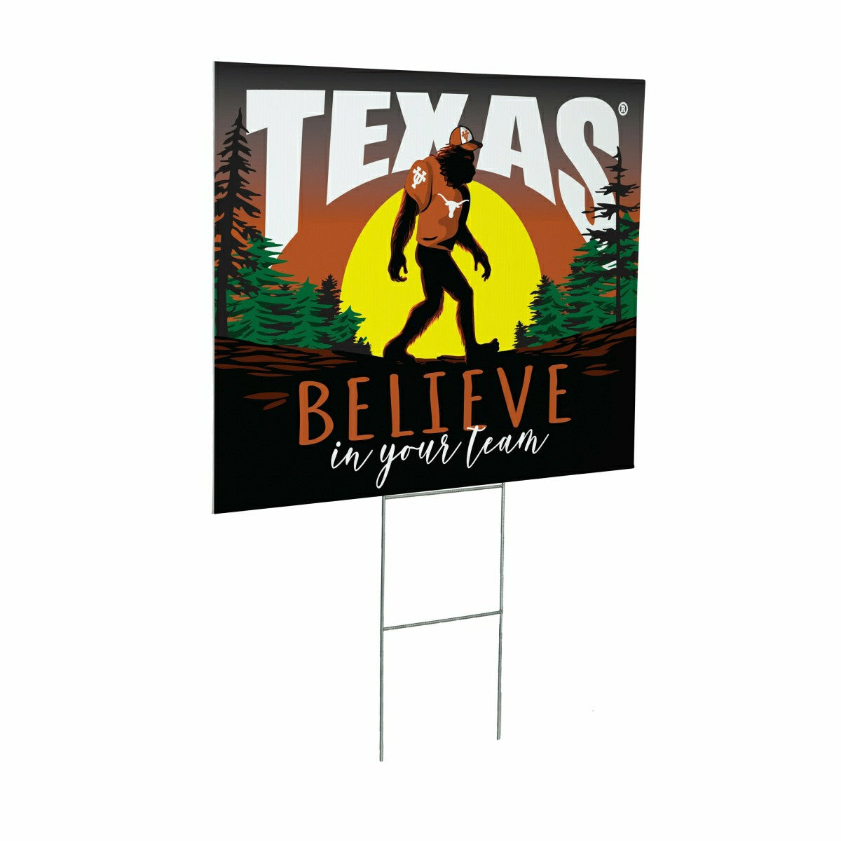 University of Texas Yard Sign, Bigfoot