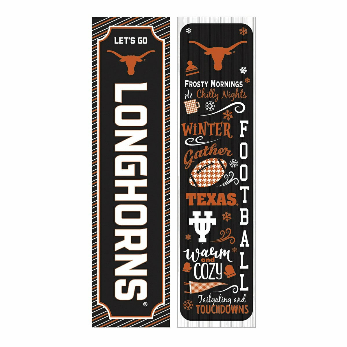 46" Double Sided Leaner, University of Texas, Winter Seasonal