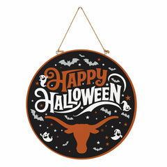 University of Texas Halloween Round Door Décor with Hanging Rope, 18x1