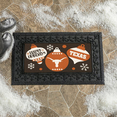 University of Texas Holiday Flocked Coir Sassafras Switch Mat, 22"x10"