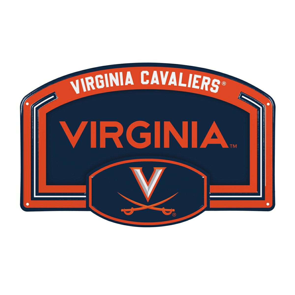 University of Virginia USA Embossed Steel Wall Sign, 11" x 17"