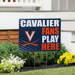 University of Virginia Coroplast Yard Sign "Fans Play Here"