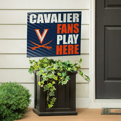 University of Virginia Coroplast Yard Sign "Fans Play Here"