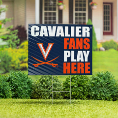 University of Virginia Coroplast Yard Sign "Fans Play Here"