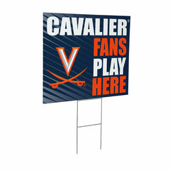 University of Virginia Coroplast Yard Sign "Fans Play Here"