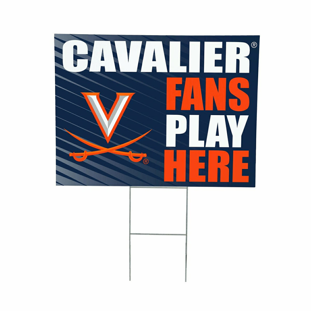 University of Virginia Coroplast Yard Sign "Fans Play Here"