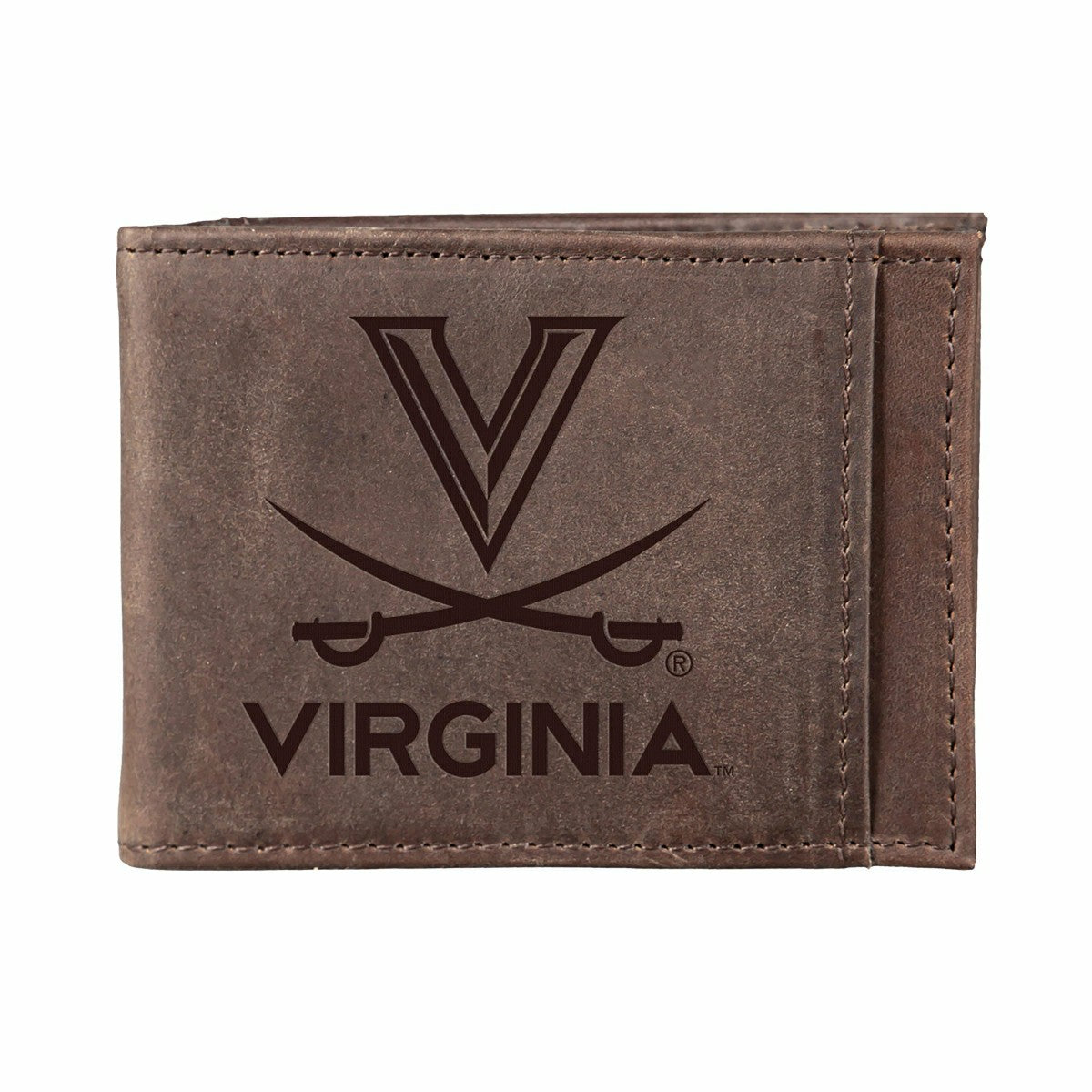 Front Pocket Wallet w/ RFID Blocking, University of Virginia, Brown
