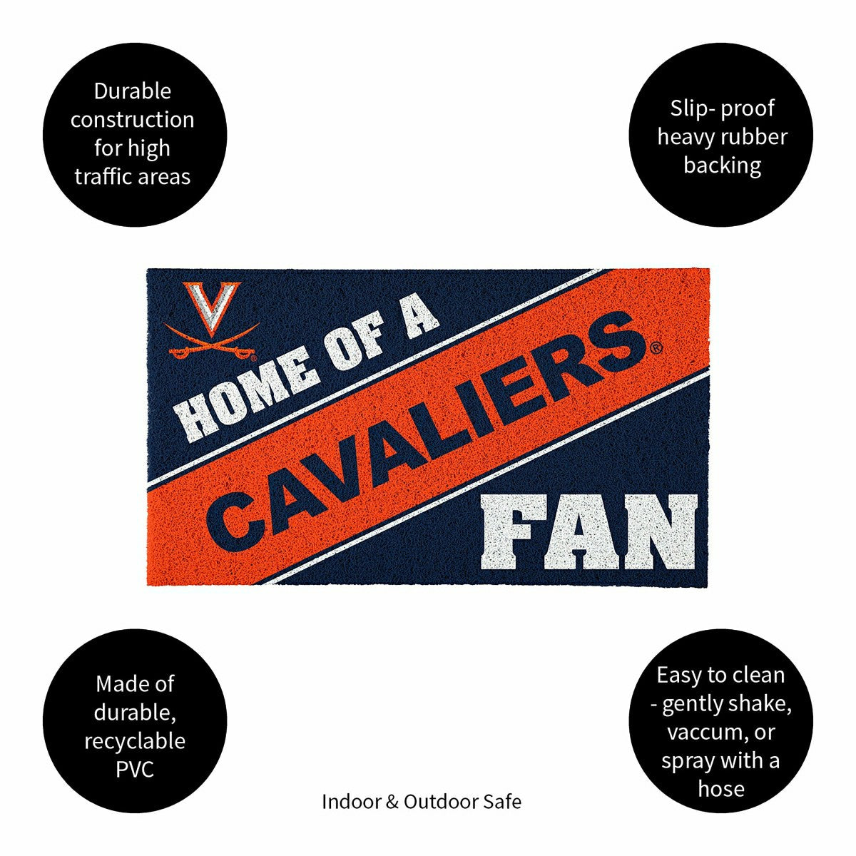 University of Virginia, PVC Mat COLOR, Home of a Fan