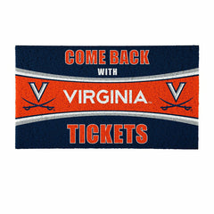 28" x 16" PVC Trapper Mat, Come Back with Tickets, University of Virgi