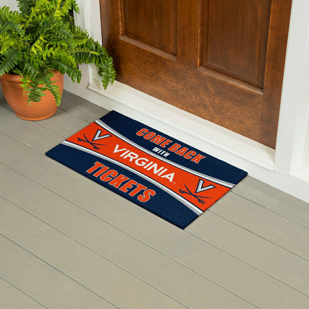 28" x 16" PVC Trapper Mat, Come Back with Tickets, University of Virgi