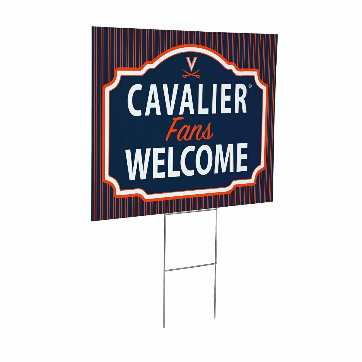 University of Virginia Coroplast Yard Sign, "Fans Welcome"
