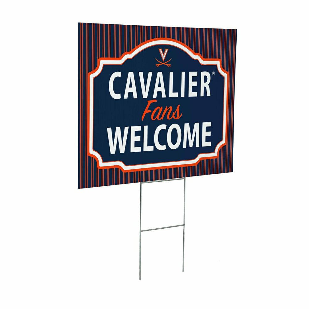 University of Virginia Coroplast Yard Sign, "Fans Welcome"