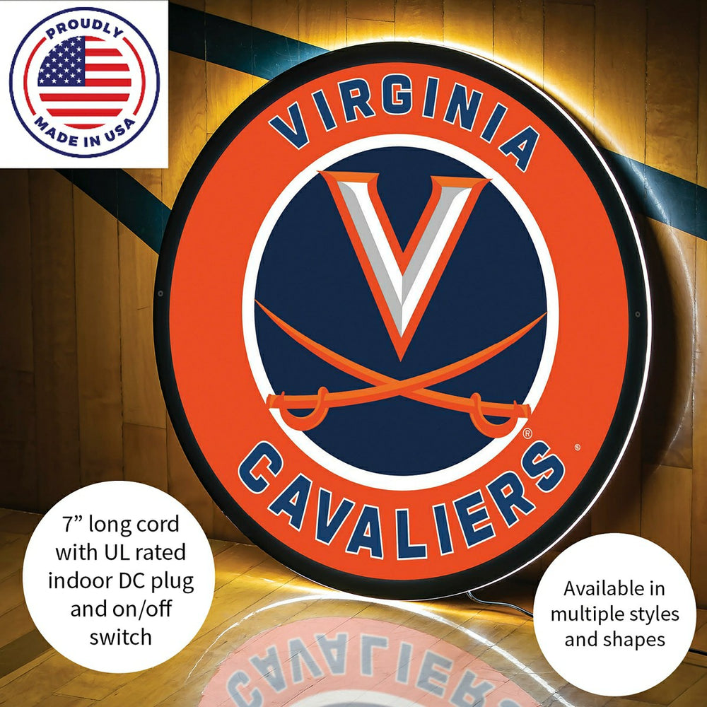 LED Wall Decor, Round, University of Virginia