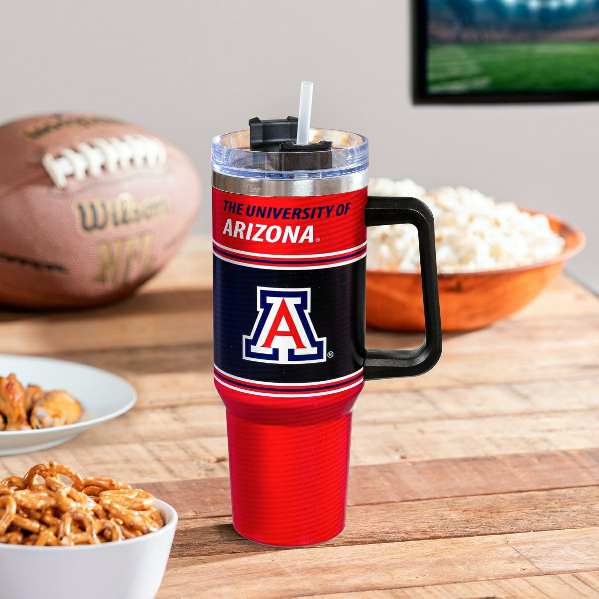 40oz Stainless Steel Canyon Cup w/ Straw, University of Virginia