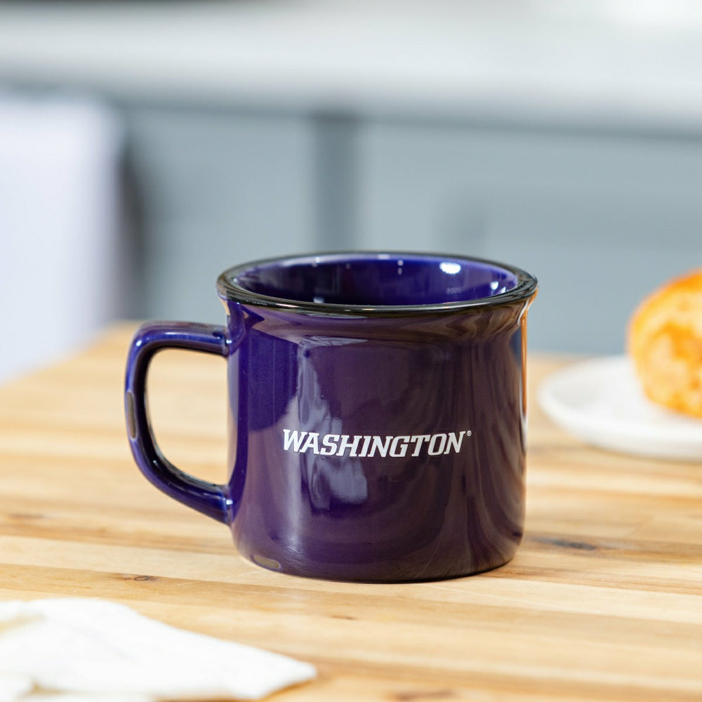 University of Washington Ceramic Camp Cup with Enamel Finish, 14oz
