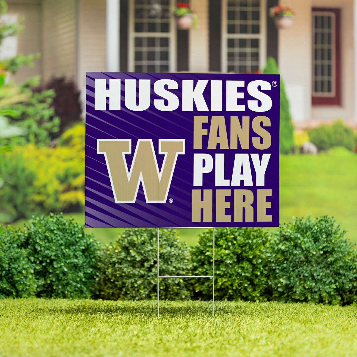 University of Washington Coroplast Yard Sign "Fans Play Here"
