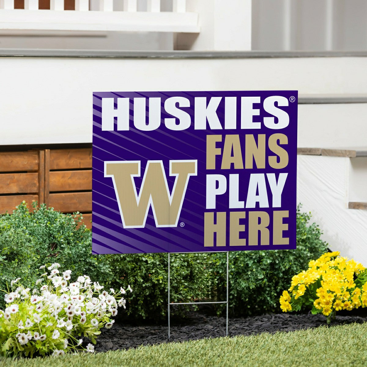 University of Washington Coroplast Yard Sign "Fans Play Here"